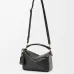 Loewe Black Leather Puzzle Bag With Geometric Design And Adjustable Strap For Modern Chic #A50043
