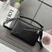 Loewe Black Leather Puzzle Bag With Geometric Design And Adjustable Strap For Modern Chic #A50043