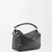 Loewe Black Leather Puzzle Bag With Geometric Design And Adjustable Strap For Modern Chic #A50043