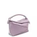 Loewe Puzzle Bag In Soft Lavender Leather With Branded Strap And Geometric Design #A50220