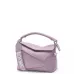 Loewe Puzzle Bag In Soft Lavender Leather With Branded Strap And Geometric Design #A50220