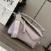 Loewe Puzzle Bag In Soft Lavender Leather With Branded Strap And Geometric Design #A50220