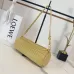 Loewe Women's Cylinder Shoulder Bag - Yellow Pleated Leather, Gold-Tone Hardware, Adjustable Strap, Stylish Barrel Bag with Anagram Logo #A56849