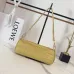 Loewe Women's Cylinder Shoulder Bag - Yellow Pleated Leather, Gold-Tone Hardware, Adjustable Strap, Stylish Barrel Bag with Anagram Logo #A56849