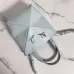 Loewe Women's Mini Bucket Bag - Light Blue Leather with Penguin Embroidery, Convertible Handle &amp; Crossbody Strap, Playful Luxury Handbag with Anagram Logo #A56856
