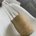 LOEWE Straw Tote Bag With White Leather Logo Patch And Dual Handles size:30×21×11cm #A54072
