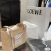 LOEWE Straw Tote Bag With White Leather Logo Patch And Dual Handles size:30×21×11cm #A54072