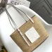 LOEWE Straw Tote Bag With White Leather Logo Patch And Dual Handles size:30×21×11cm #A54072