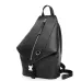 Loewe Black Leather Backpack With Distinctive Zipper And Branding For Modern Urban Style #A50064