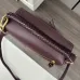 Loewe - Inspired Burgundy Leather Bag With Braided Handle And Geometric Design #A50977