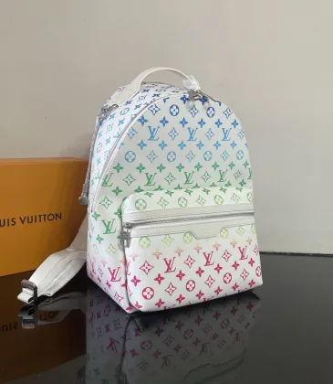 Louis Vuitton Rainbow Monogram Canvas Backpack With Gradient Color And Functional Design #A50712