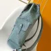 Louis Vuitton Light Blue Embossed Monogram Backpack: Stylish and Functional Design #A50993