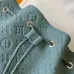 Louis Vuitton Light Blue Embossed Monogram Backpack: Stylish and Functional Design #A50993