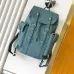 Louis Vuitton Light Blue Embossed Monogram Backpack: Stylish and Functional Design #A50993