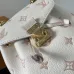 Louis Vuitton White Monogram Backpack With Gold Chain And Pink Accents size:19×15×10cm #A53375
