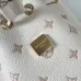 Louis Vuitton White Monogram Backpack With Gold Chain And Pink Accents size:19×15×10cm #A53375