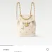 Louis Vuitton White Monogram Backpack With Gold Chain And Pink Accents size:19×15×10cm #A53375