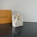 Louis Vuitton White Monogram Backpack With Gold Chain And Pink Accents size:19×15×10cm #A53375