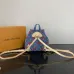 Louis Vuitton Denim Cherry Print Backpack With Gold - Tone Hardware #A52594