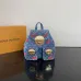 Louis Vuitton Denim Cherry Print Backpack With Gold - Tone Hardware #A52594