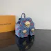 Louis Vuitton Denim Cherry Print Backpack With Gold - Tone Hardware #A52594