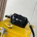 Louis Vuitton Black Leather Crossbody Bag With Signature Hardware And Compact Design #A50330