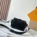 Louis Vuitton Black Leather Crossbody Bag With Signature Hardware And Compact Design #A50330