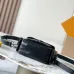 Louis Vuitton Black Leather Crossbody Bag With Signature Hardware And Compact Design #A50330