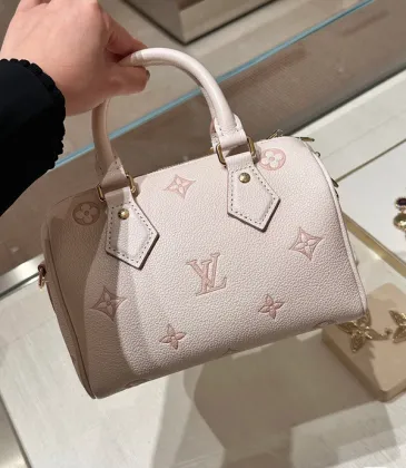 Louis Vuitton Embossed Monogram Nano Speedy Bag In Soft Pink #A51590