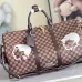 Louis Vuitton Damier Ebene Keepall Bag With KAWS Artistic Prints  size:50×29×22cm #A54124