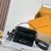 Chic Black Louis Vuitton Patent Leather Crossbody Bag With Signature Details For Fashion Enthusiasts #A49794