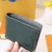 Louis Vuitton Style Slender Wallet - Monogram Taiga Leather Bifold Card Holder | 8 Card Slots + Paper Compartment (M81628) #A59492