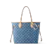 Louis Vuitton Denim Monogram Tote Bag With Leather Accents And Charm #A53431