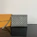 Louis Vuitton Pochette With Grey Monogram Canvas And Contrast Trim Design #A50711