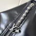 Sleek Black Louis Vuitton Leather Hobo Bag With Signature Details For Timeless Style #A49795