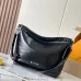 Sleek Black Louis Vuitton Leather Hobo Bag With Signature Details For Timeless Style #A49795