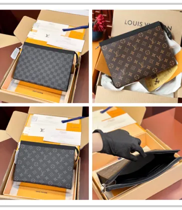 Louis Vuitton Pochette Collection In Classic Patterns With Varied Interior Details #A50813