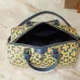 2026 Yellow Clover Pattern Blue Accents  Luxury Leather Stylish Travel  bag #A60318