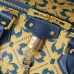 2026 Yellow Clover Pattern Blue Accents  Luxury Leather Stylish Travel  bag #A60318