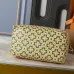 2026 Yellow Clover Pattern Blue Accents  Luxury Leather Stylish Travel  bag #A60318