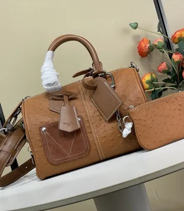 LV M89119 Speedy 25 Ostrich Leather Bag, Top Quality, 25x15x15cm #A61853
