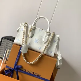 LV OnTheGo PM Monogram Leather Crossbody Tote 25×13×10cm #A65053