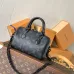 Louis Vuitton Nano Speedy Bag In Black Monogram Eclipse Canvas With Chain Strap #A50713