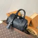 Louis Vuitton Nano Speedy Bag In Black Monogram Eclipse Canvas With Chain Strap #A50713