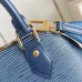 Louis Vuitton Blue Epi Leather Speedy Bag With Signature Strap And Gold Hardware size:23×17×11cm #A54067