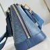 Louis Vuitton Blue Epi Leather Speedy Bag With Signature Strap And Gold Hardware size:23×17×11cm #A54067