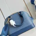 Louis Vuitton Blue Epi Leather Speedy Bag With Signature Strap And Gold Hardware size:23×17×11cm #A54067