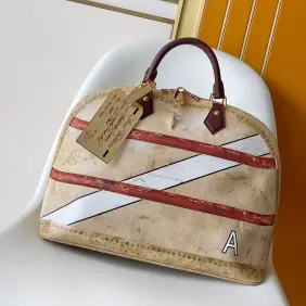 Brand L Alma Monogram Anniversary Canvas Handbag 39×30×19cm #A65034