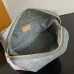 Elegant Louis Vuitton Denim Monogram Cosmetic Bag With Leather Trim #A50989