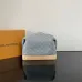 Elegant Louis Vuitton Denim Monogram Cosmetic Bag With Leather Trim #A50989